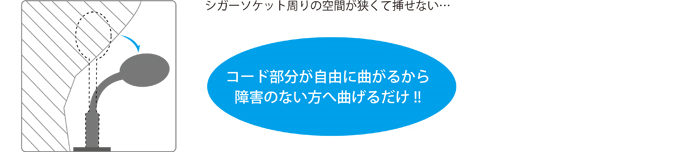 自由な角度で簡単接続！